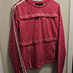 IVY PARK Red Geometric Long Sleeve Top